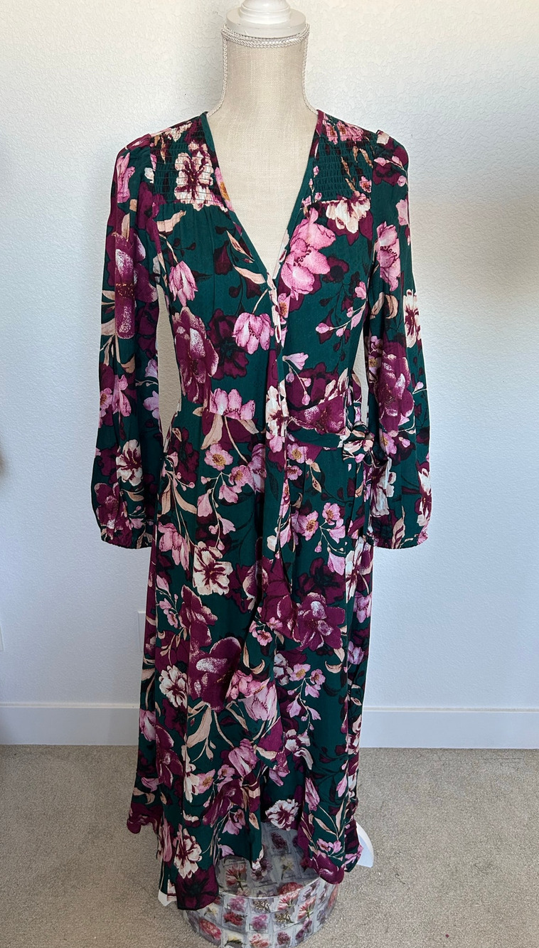 Band of the Free Aimee Floral Wrap Dress - XS